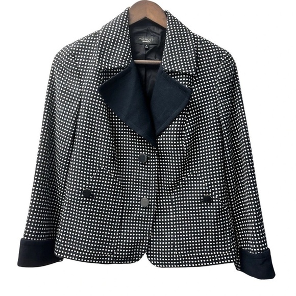 Talbots Black and White Checkered Blazer - Picture 1 of 2